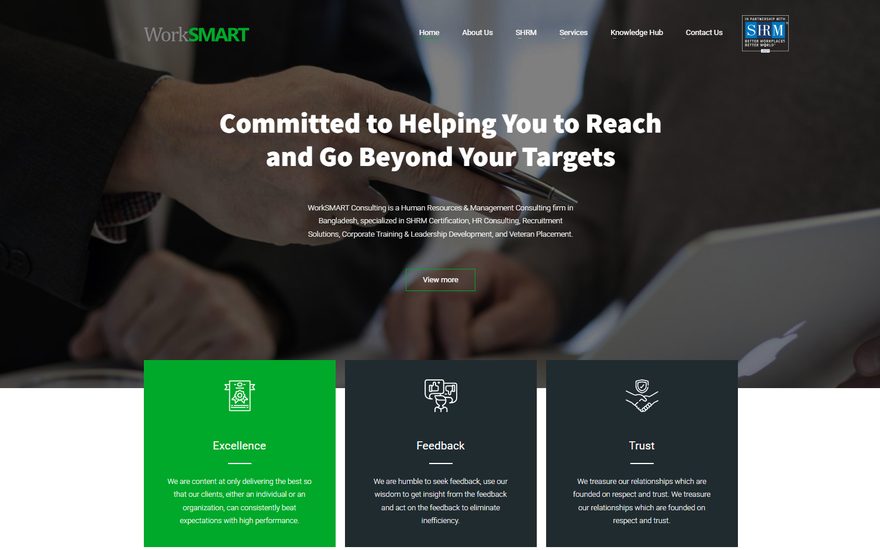 WorkSmartBD SHRM certification and HR consulting website